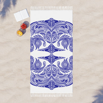 Blue Mandala Beach Towel