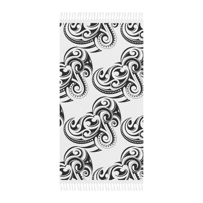 Black & White Tattoo Beach Towel