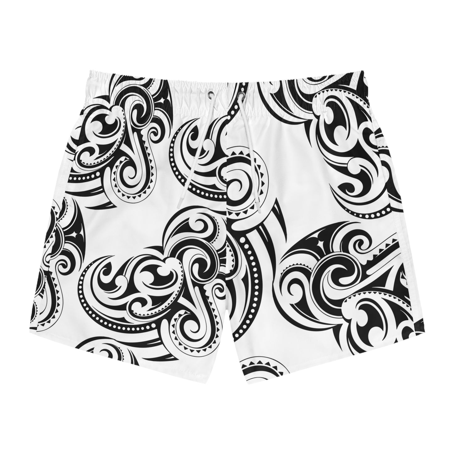 Black & White Tribal Swim Shorts