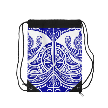 Blue Mandala Drawstring Bag