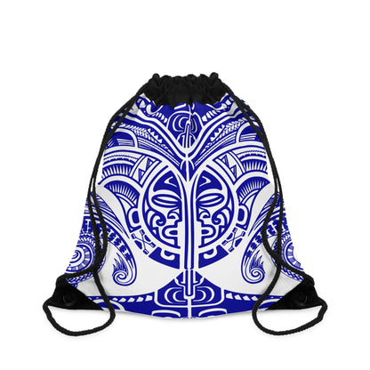 Blue Mandala Drawstring Bag