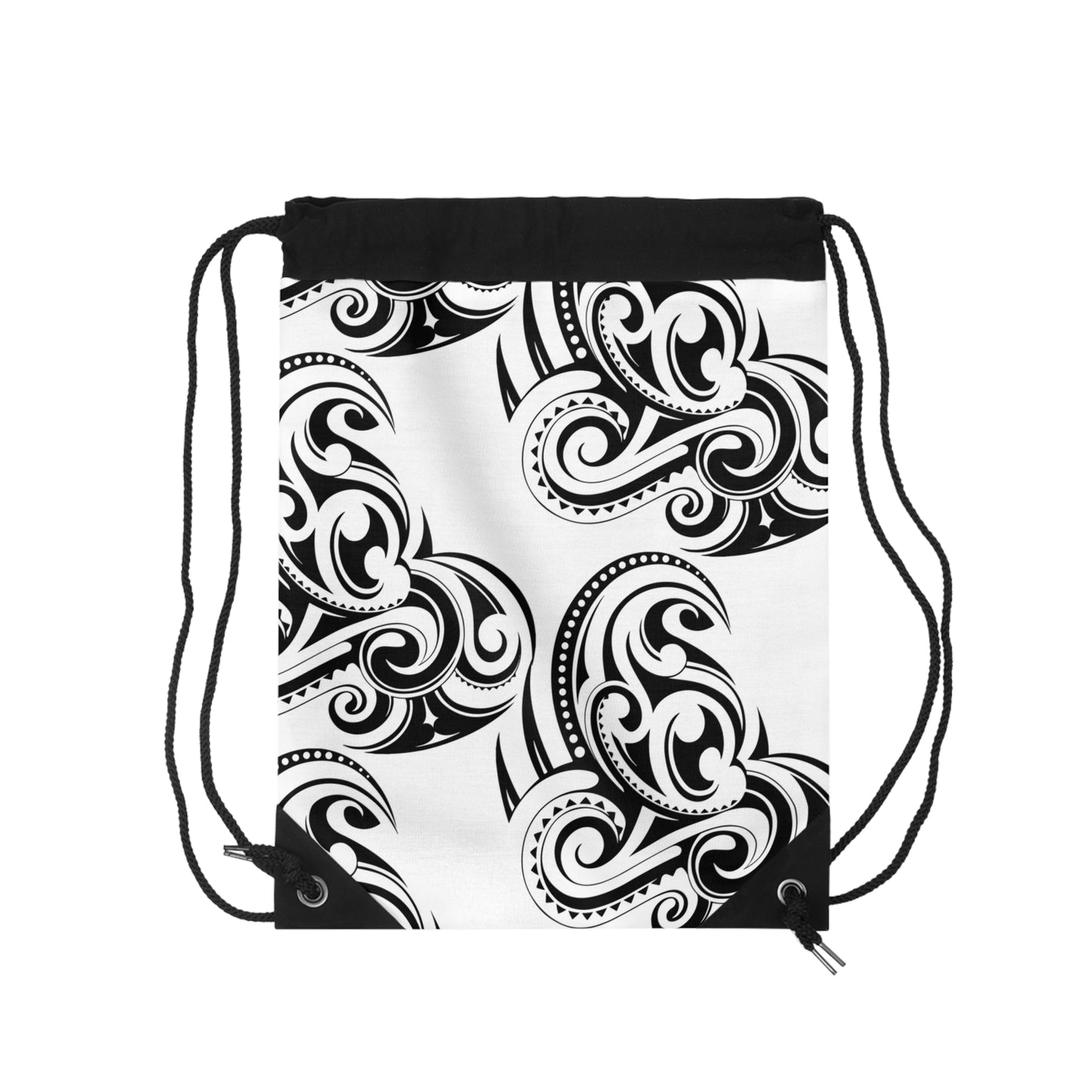 Black & White Drawstring Bag