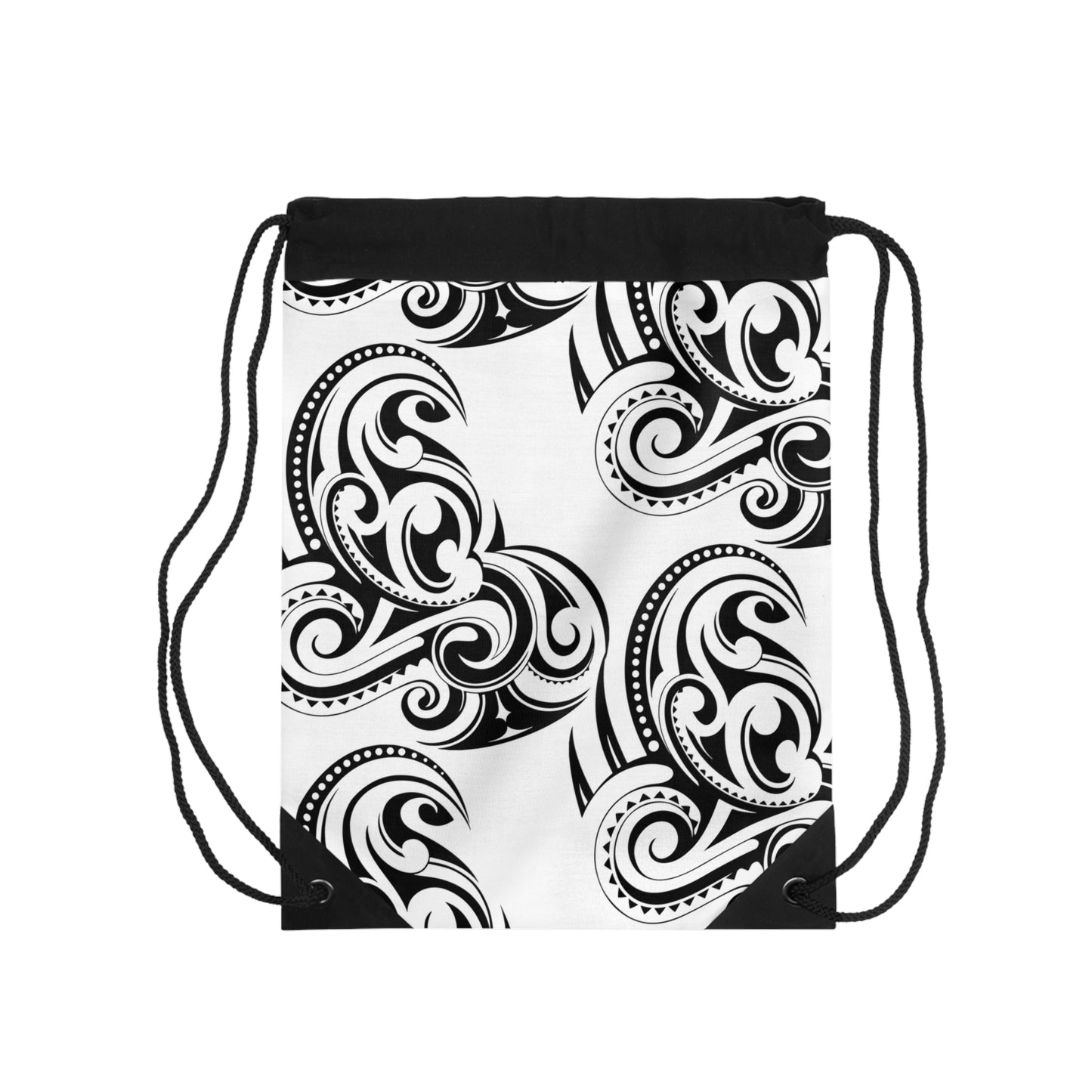 Black & White Drawstring Bag