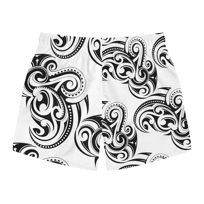 Black & White Tribal Swim Shorts