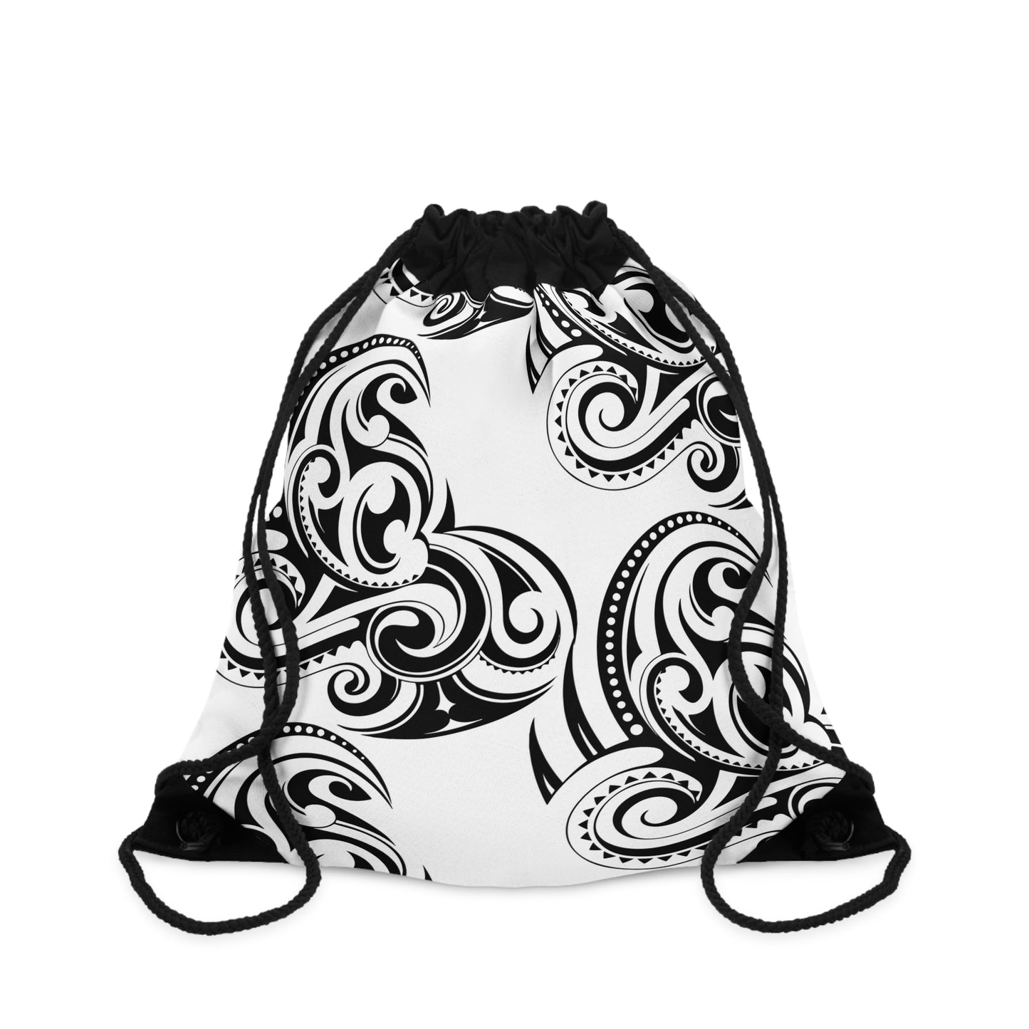 Black & White Drawstring Bag