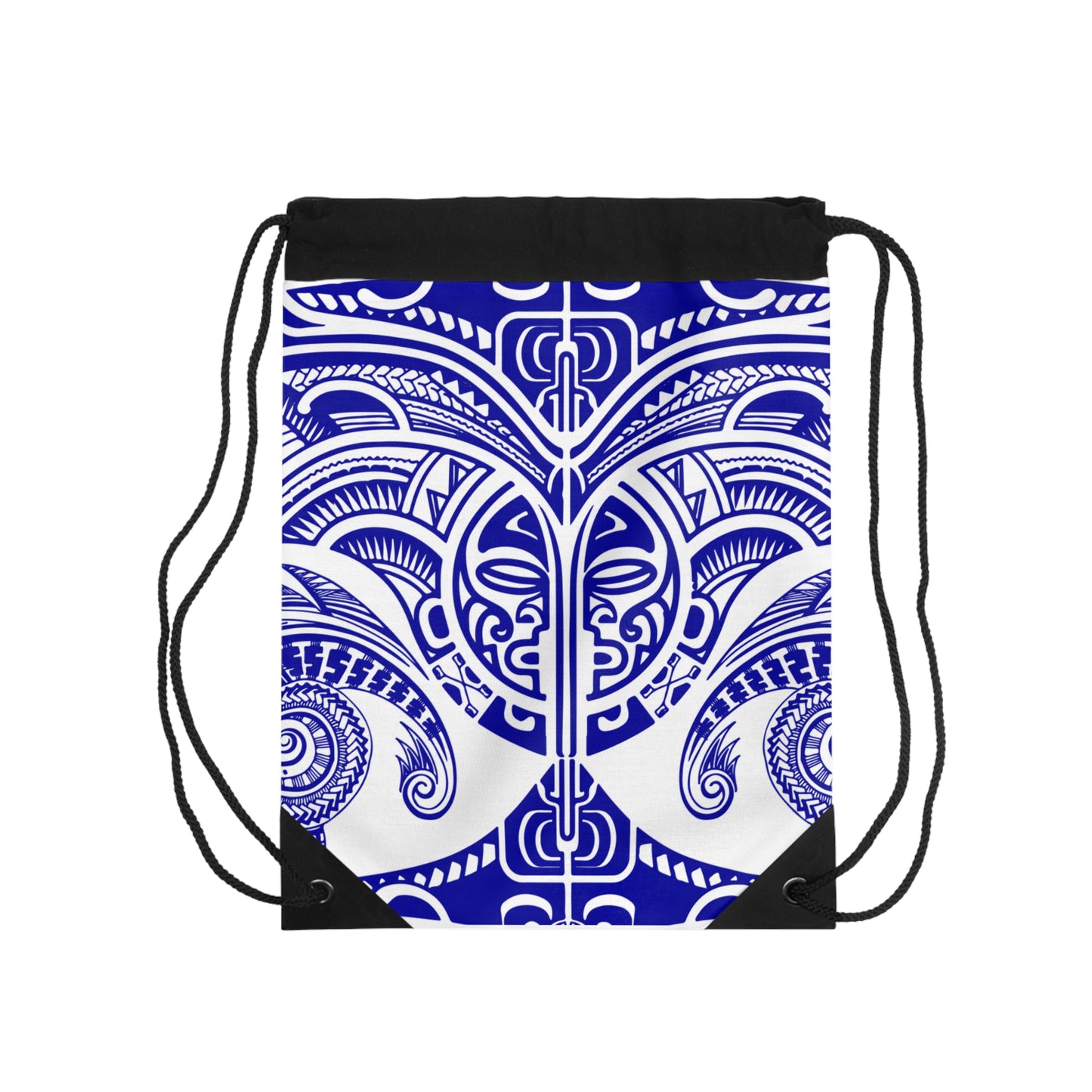 Blue Mandala Drawstring Bag