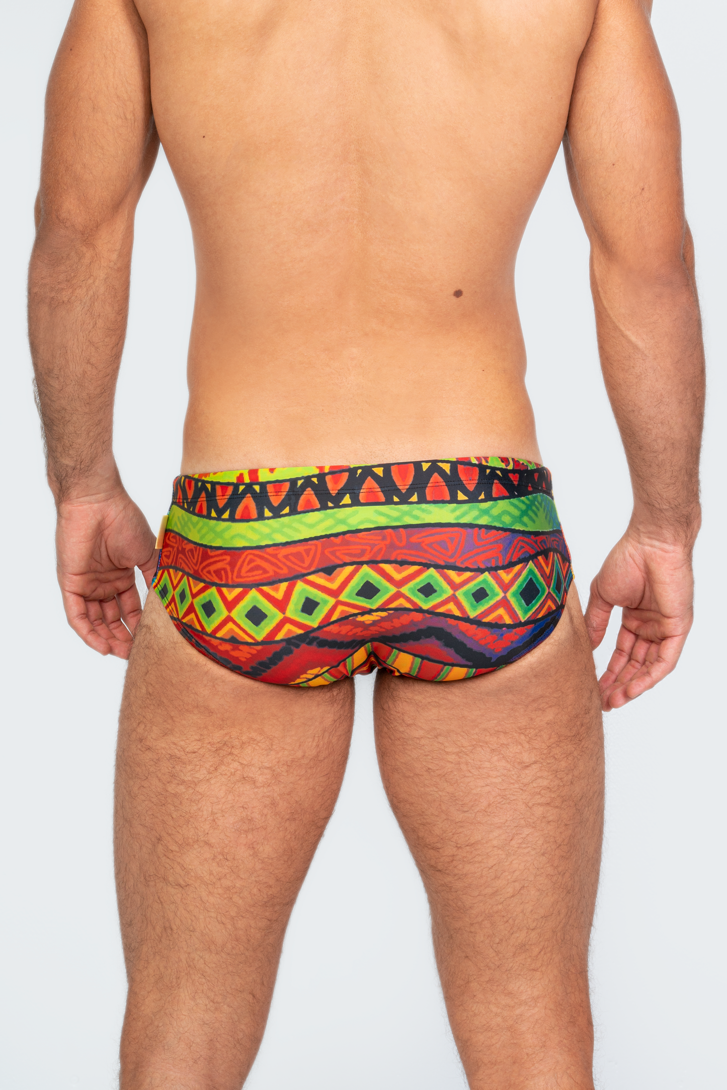 Men's Swimwear Classic Sunga Brazilian Swimsuit Designer Sunga - Four Elements Tribal