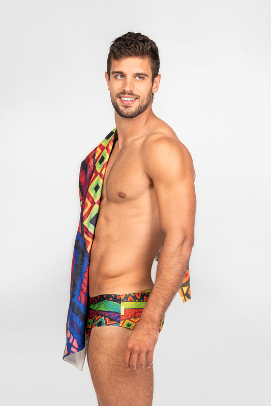 Maillot de bain pour hommes Slip de bain brésilien classique Designer Sunga - Four Elements Tribal