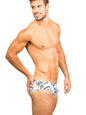 Men's Swimwear Brief Brazilian Swimsuit Designer Sunga - Black & White